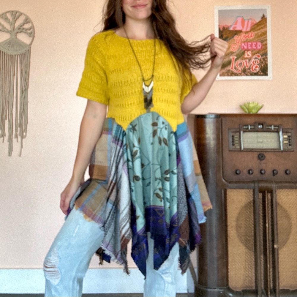 Upcycled Boho Sweater